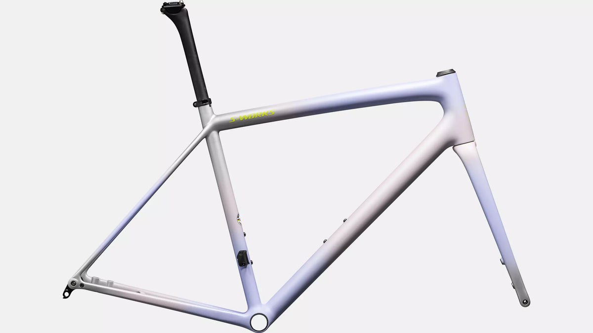 2024 Specialized S Works Aethos Frameset Satin Clay Powder Indigo Silver Dust Radial Fade Lapis Edge Fade Hyper Lapis