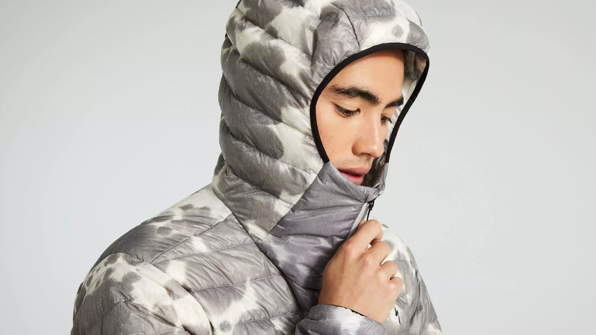 Specialized Men's Packable Down Jacket - Dove Grey Splash Specialized Men's Packable Down Jacket - Dove Grey Splash