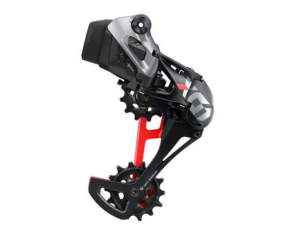 SRAM X01 EAGLE AXS REAR DERAILLEUR - BLACK/RED, 12 SPEED, LONG CAGE, CLUTCH, ELECTRONIC