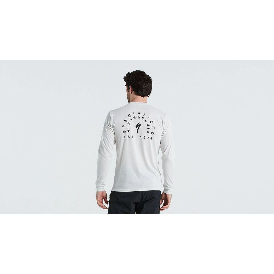 【SATIIIZ】Woven Track Long Sleeve T-Shirt 10485-GraphiteHthr-1-