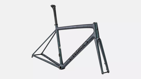 2023 Specialized S-Works Aethos Frameset - Satin Oil Granite Over Deep Lake Metallic