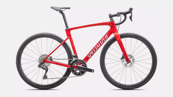 2025 Specialized Roubaix Pro - Gloss Red Pearl + Fiery Red Strata / Dune White