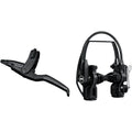 HS11 Linear Pull Brake and Lever - Front or Rear, 4-Finger Lever, Black