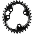 Oval 76 BCD Chainring for Rotor - 30t, 76 BCD, 4-Bolt, Narrow-Wide, Black