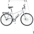 Deluxe Ceiling Hoist Bike Storage Rack  -  1-Bike, Utility Straps Included