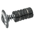 Profile Design Universal Gap Cap: fits 1" or 1-1/8" steerer tubes, Aluminum Top Cap, Black
