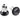 Aluminum Bar Ends Pair Black
