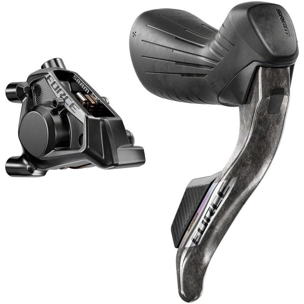 SRAM Force eTap AXS HRD Shift/Brake Lever and Hydraulic Disc Caliper - Right/Rear, Flat Mount 20mm Offset, 1800mm Hose, Black, E1