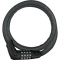 Tresorflex 6615 Combination Coiled Cable Lock: 120cm x 15mm With Mount, Black