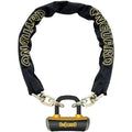 Mastiff Chain Lock with Keys: 3.7' x 10mm, Black/Yellow