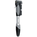 Mini Dual DXG Mini Pump- 140psi, With Gauge, Silver/Black