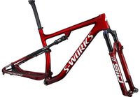 Specialized S-Works Epic Frameset - Gloss Red Tint Fade Over Brushed Silver / Tarmac Black