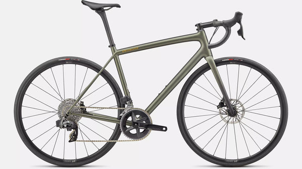 2022 Specialized Aethos Comp - Satin Metallic Moss / Gold / Carbon Fade